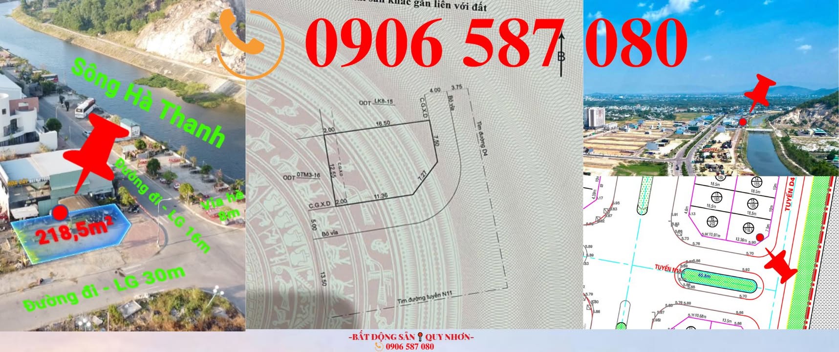 Đất Nền Lô Góc 218.5m² View Sông, MT Trần Quang Diệu Quy Nhơn - 8-9 Tỷ