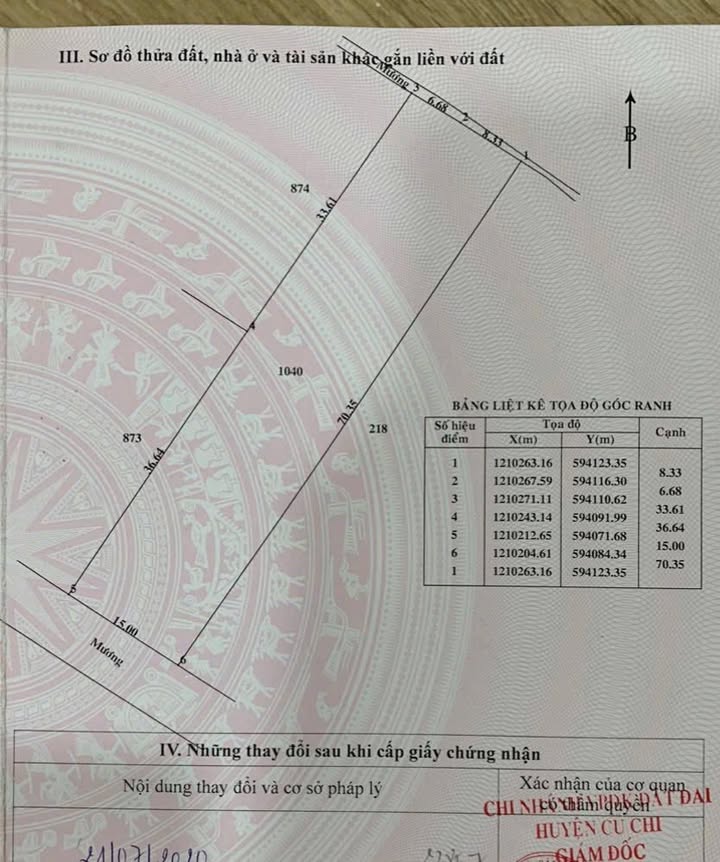 Đất vườn Tân Thạnh Đông Củ Chi 1054m² giá 1.5 tỷ - Đầu tư dài hạn