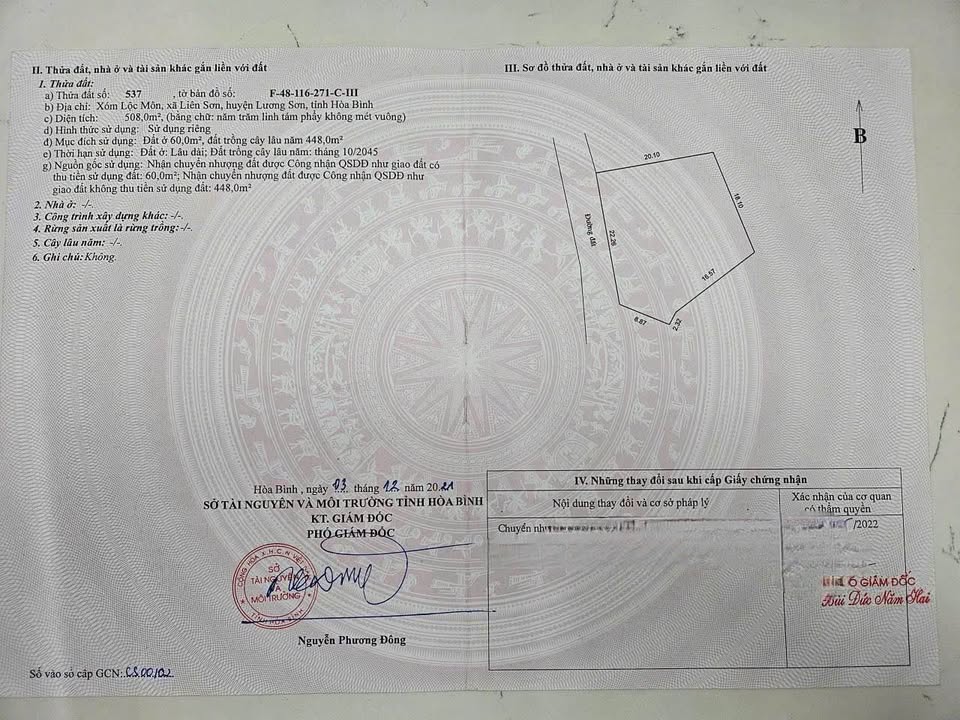 Đất nền 508m² Yên Lập, Phú Thọ - Sẵn sổ, ô tô tránh