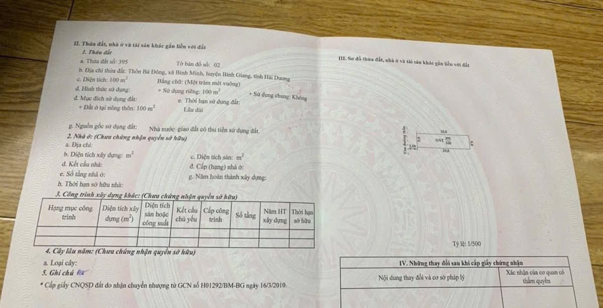 Đất Nền Bá Đông, Bình Giang (100m²) Giá Đầu Tư - Sổ Đỏ Sẵn Sàng