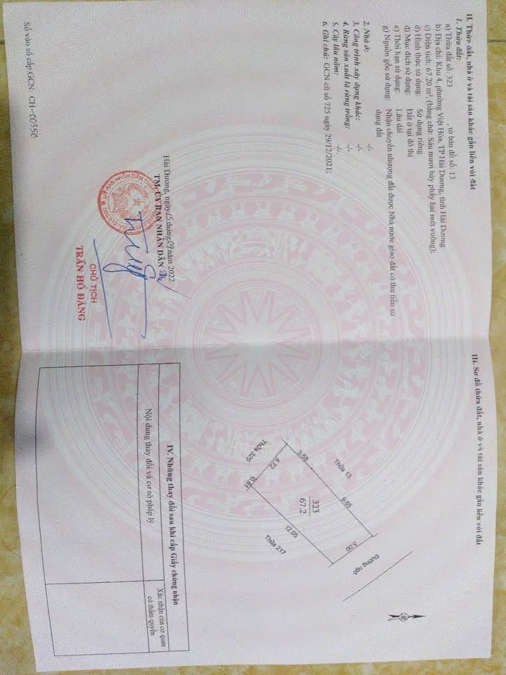 Đất nền KP4 Hải Dương 67m² 1 tỷ - Hạ tầng hoàn thiện