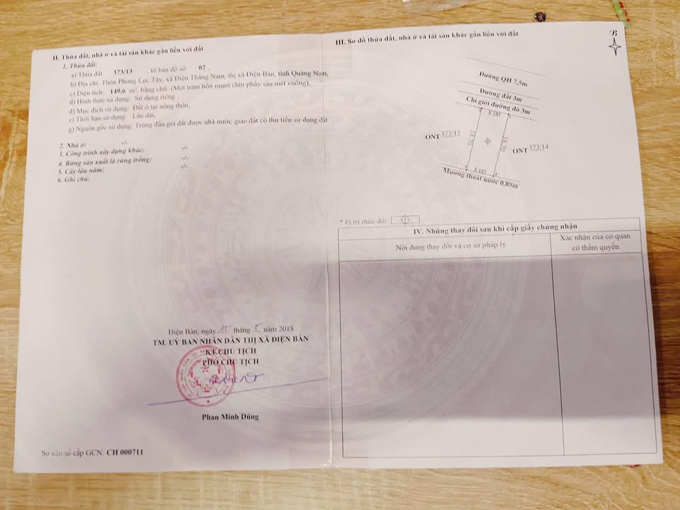 Đất nền An Thắng Điện Bàn 150m² giá 1.6 tỷ - Sổ đỏ chính chủ