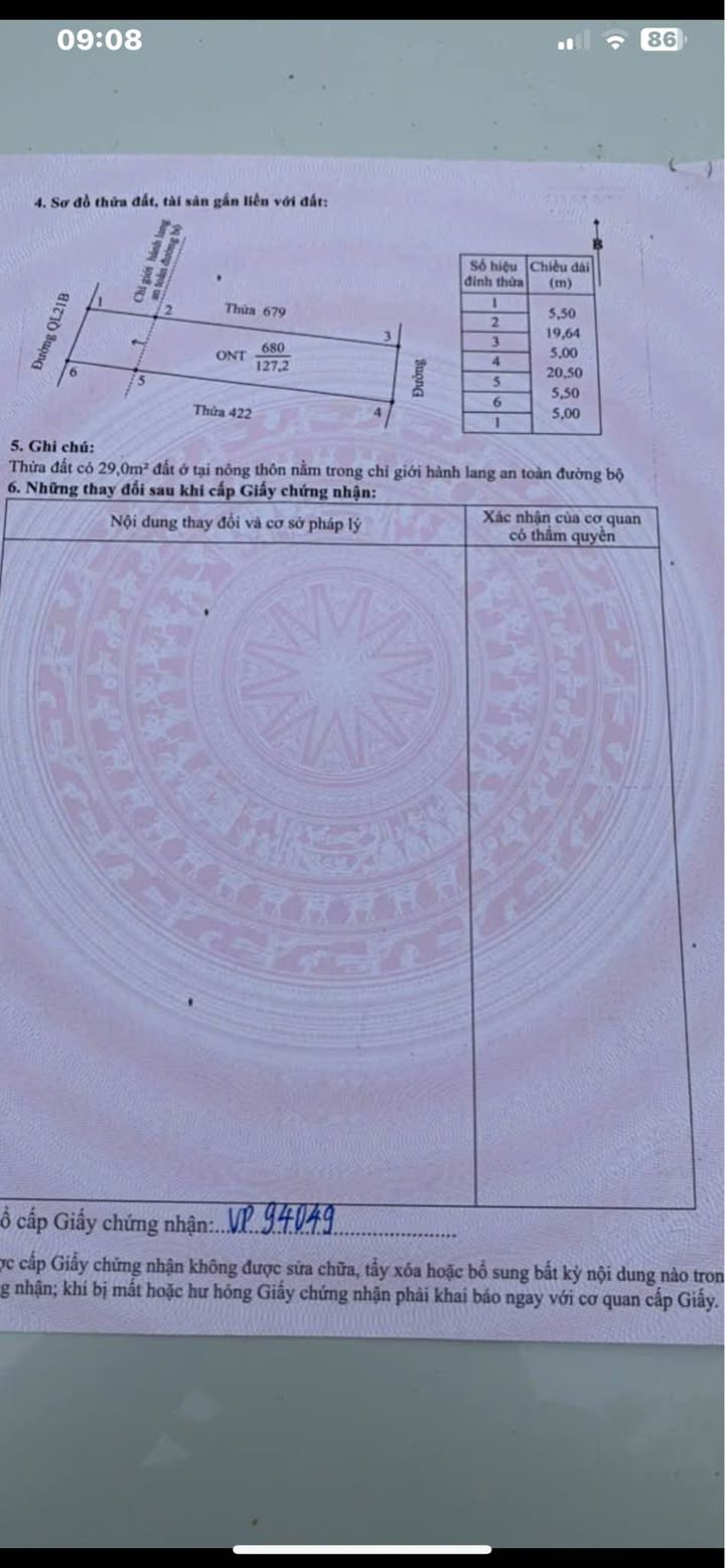 Đất nền QL 21 Yên Mỹ 127m² giá 1.2 tỷ - Tiềm năng tăng giá!