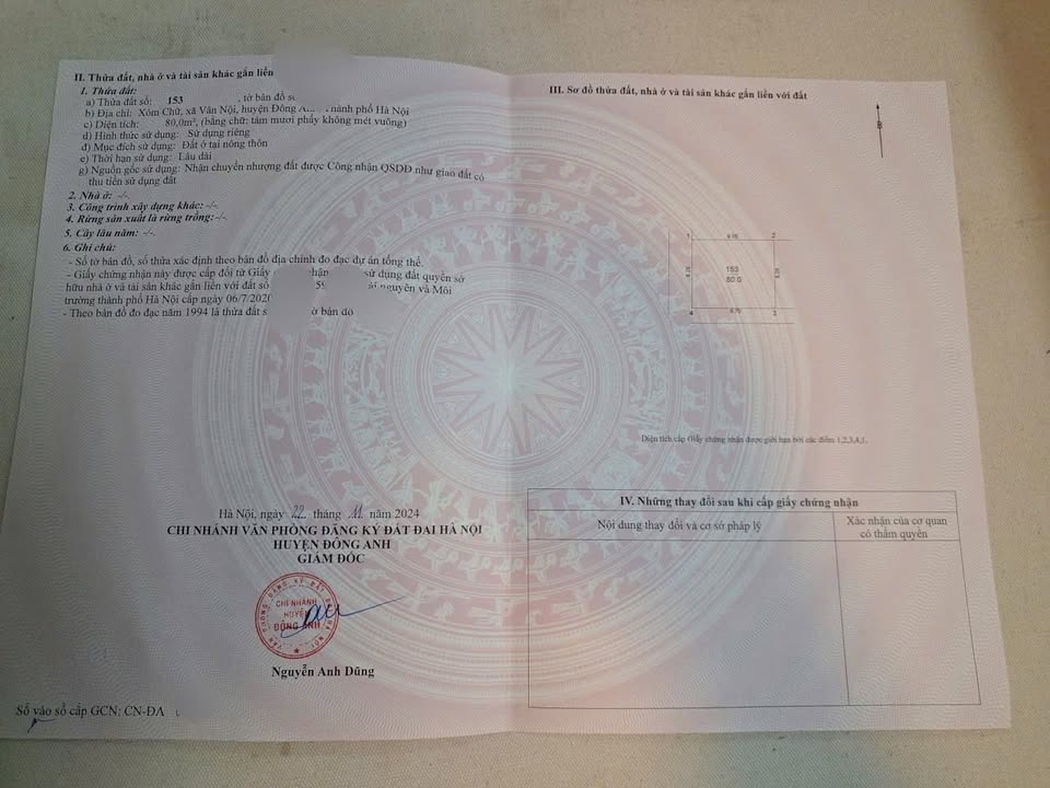 Đất nền Vân Nội 80m², ngõ ô tô thông, lô góc, tiềm năng tăng giá!