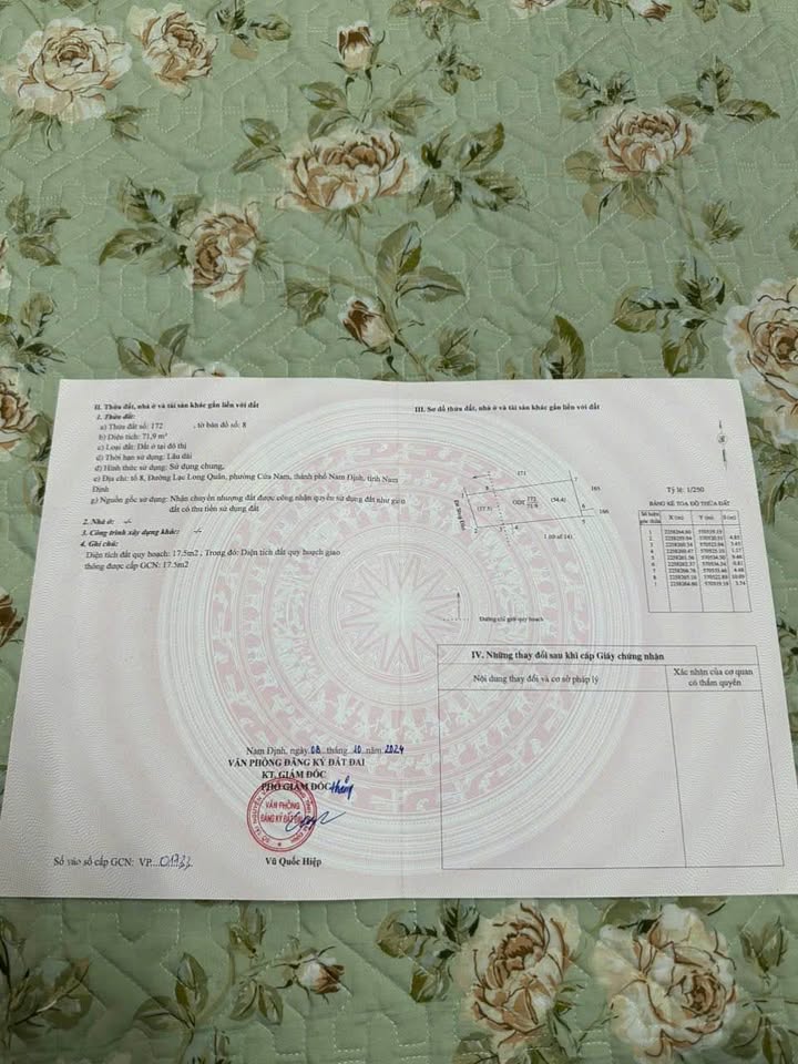 Bán đất mặt tiền Lạc Long Quân, Nam Trực 71m² - Chính chủ, sổ đỏ sẵn sàng