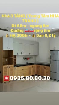 Nhà phố Vạn Thạnh Nha Trang 68m² 6,2 tỷ - Ô tô tận nhà