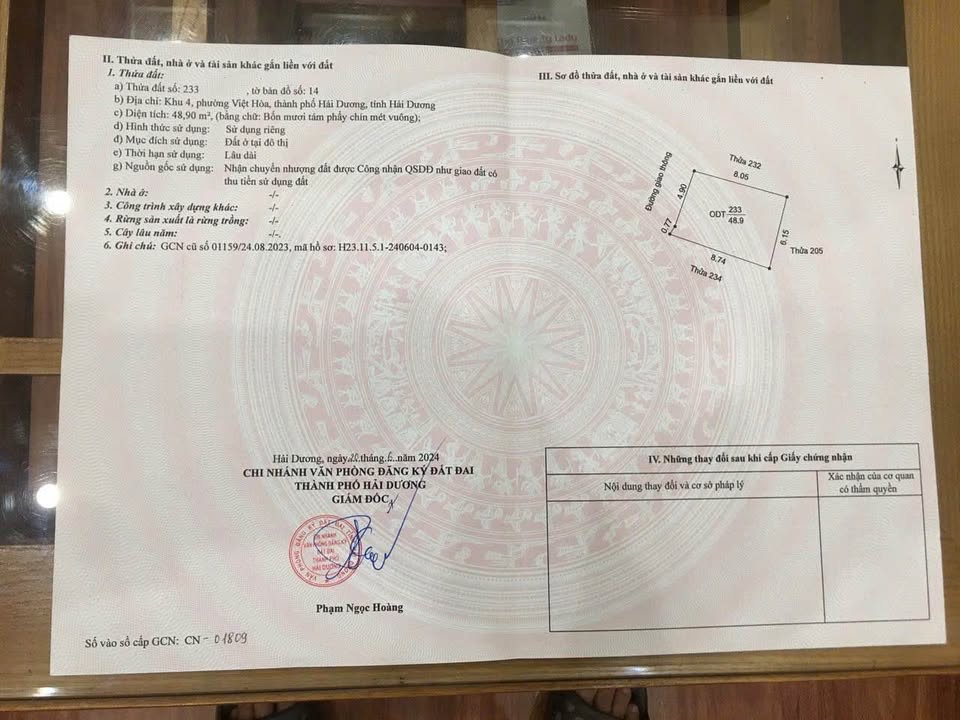 Đất nền mặt phố Hàn Trung, Hải Phòng - 49m² giá chỉ 1.6 tỷ