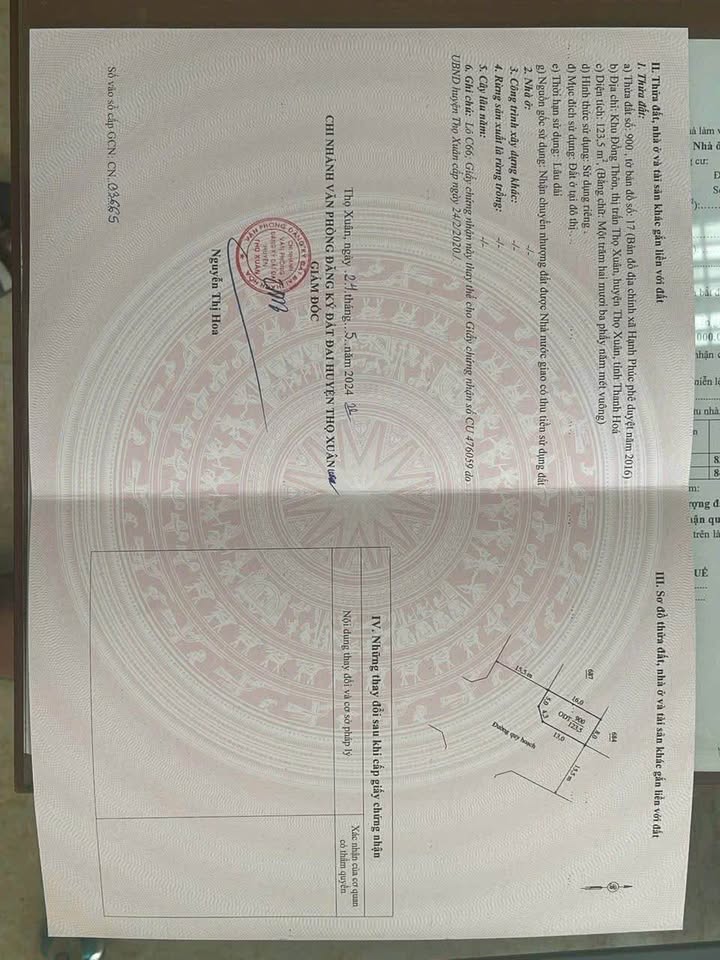 Đất nền Ngôi Sao Thọ Xuân 96m² 1,7 tỷ - Sổ đỏ chính chủ