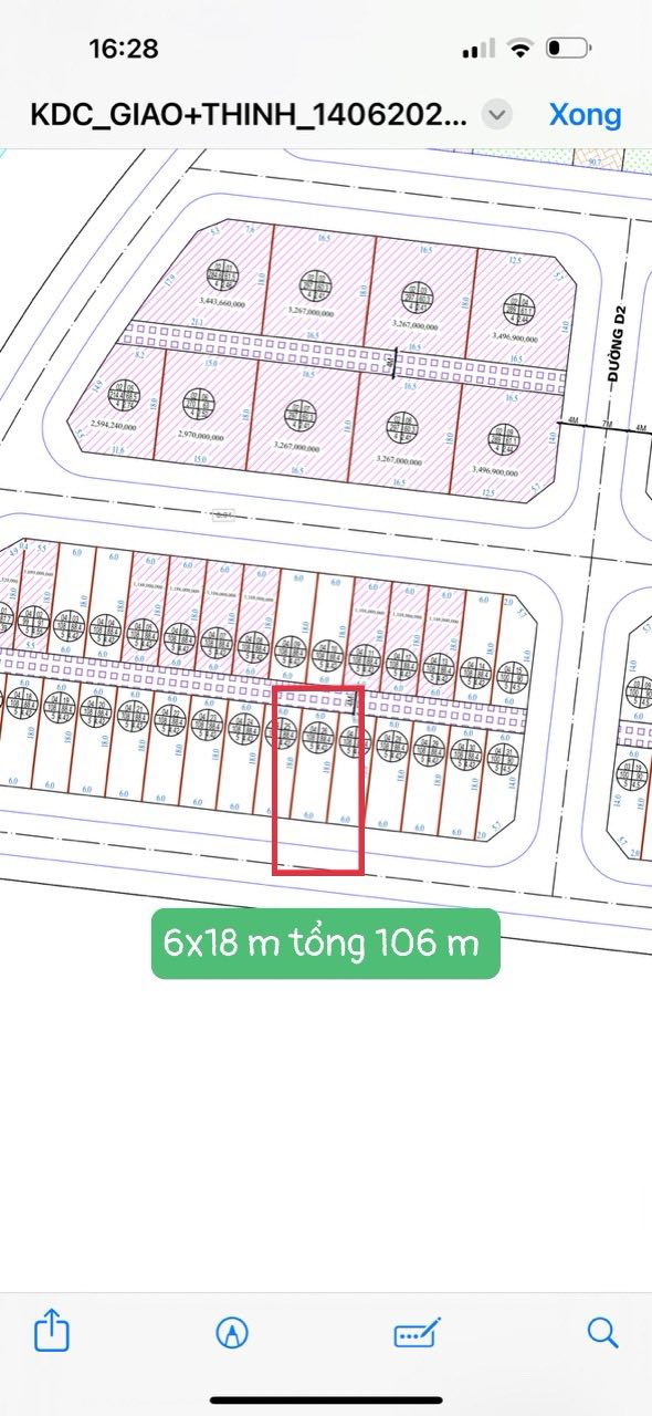 Đất nền Hậu Giang 108m² hướng Nam - Ngay sân Piccobon, tiềm năng tăng giá cao