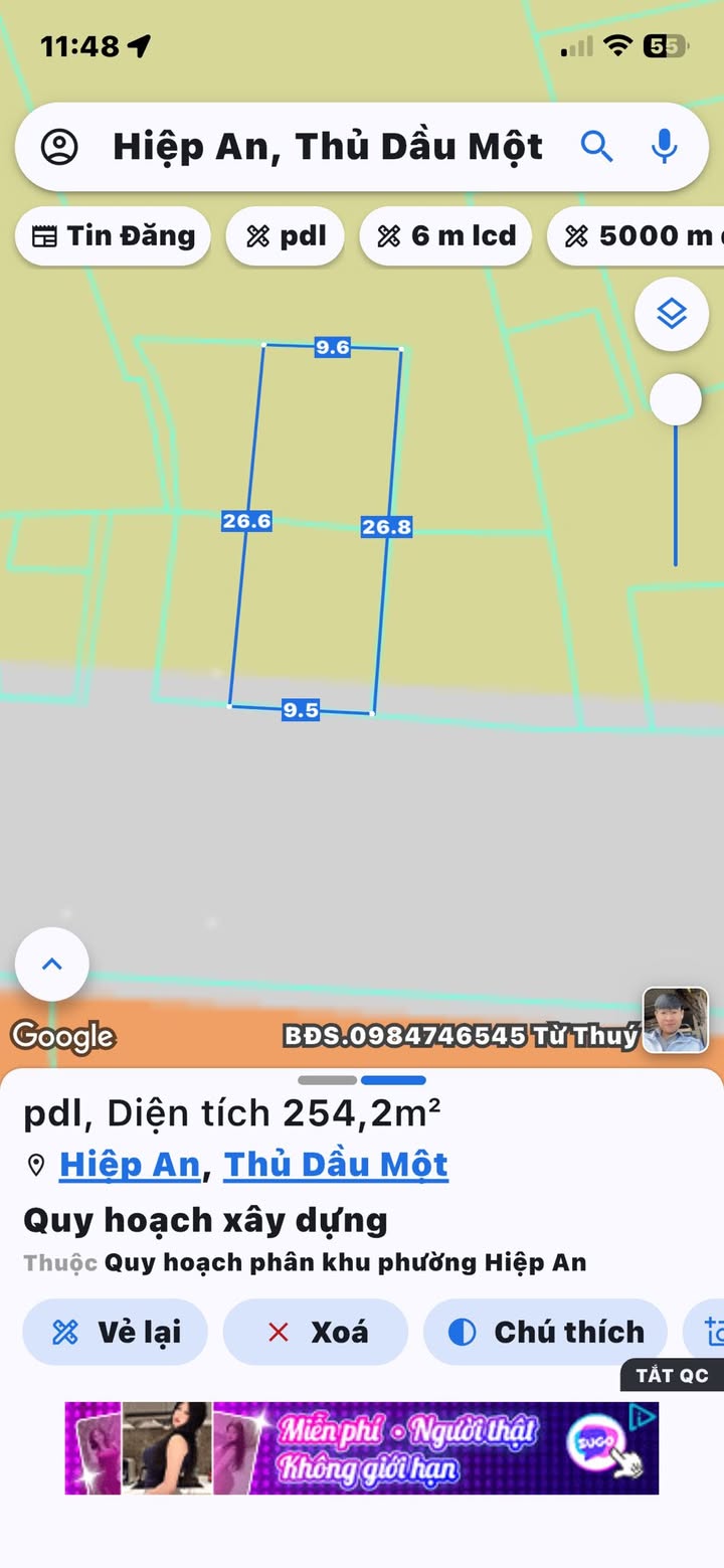 Bán Đất Tặng Quán Cafe Kinh Doanh Mặt Tiền Phan Đăng Lưu, Thủ Dầu Một - 256m² Sổ Đỏ