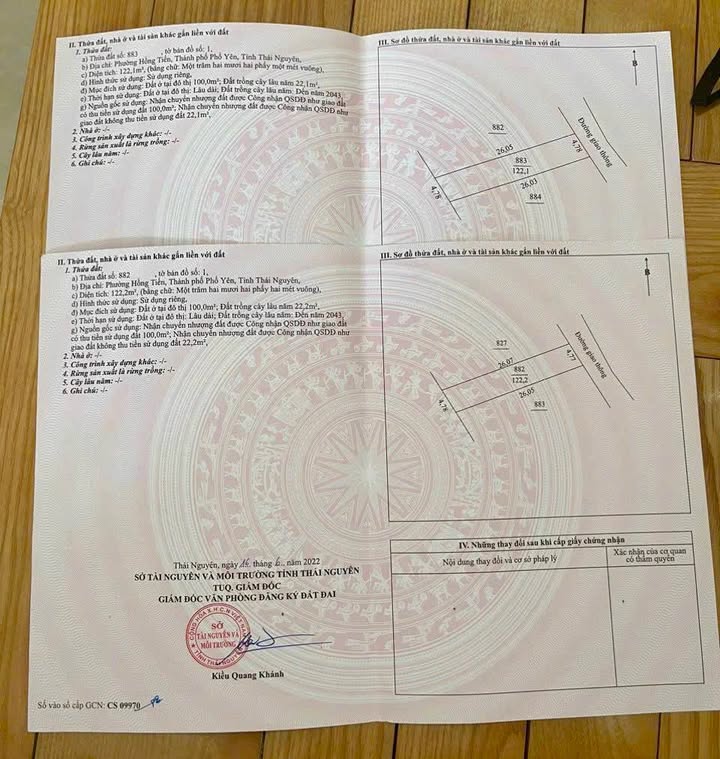 Đất Thổ Cư Phú Bình 122m² Giá Tốt - Gần KCN Điềm Thụy