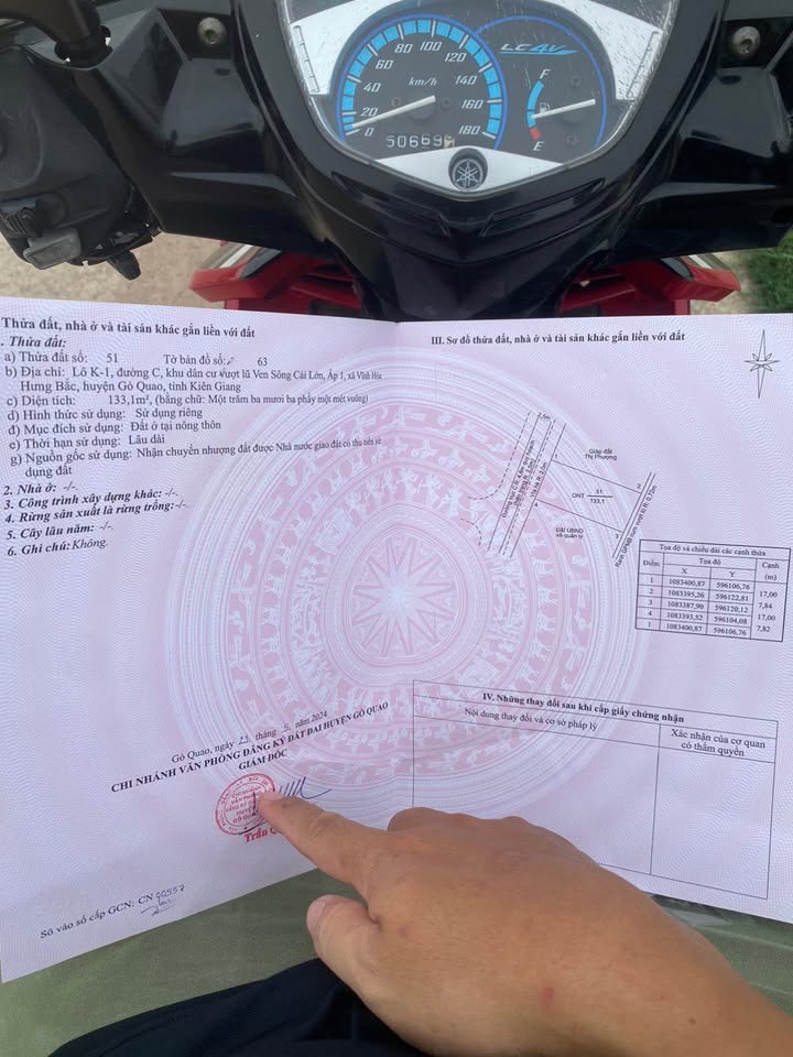 Đất nền Gò Quao 133m² - Tiềm năng tăng giá vượt trội!