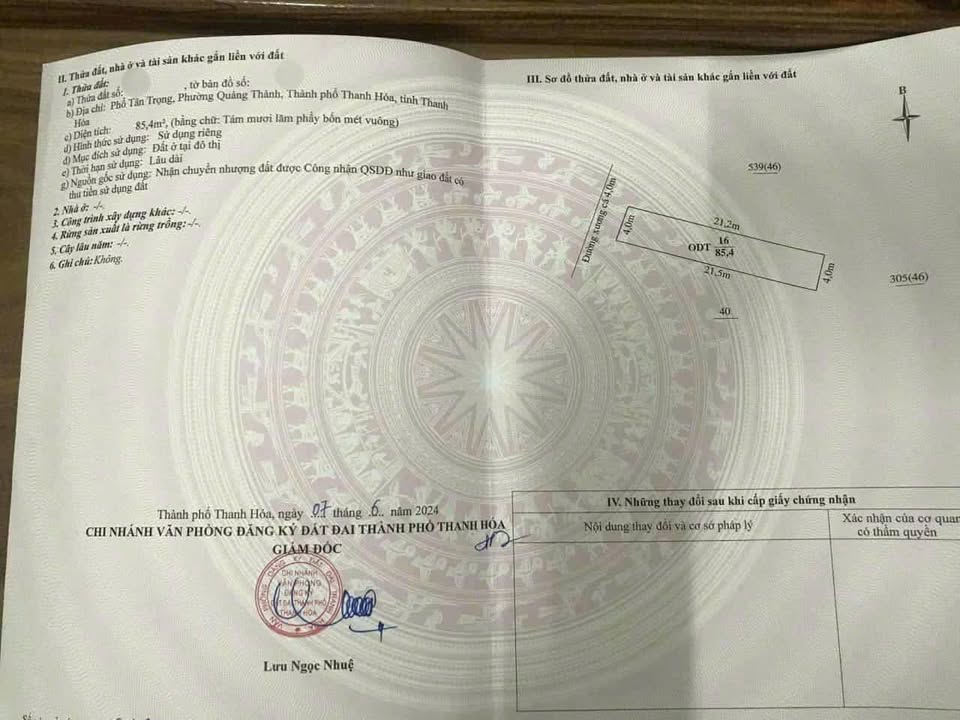 Đất Nền Phường Quảng Thành, TP. Thanh Hóa - 86m² - Giá Tốt