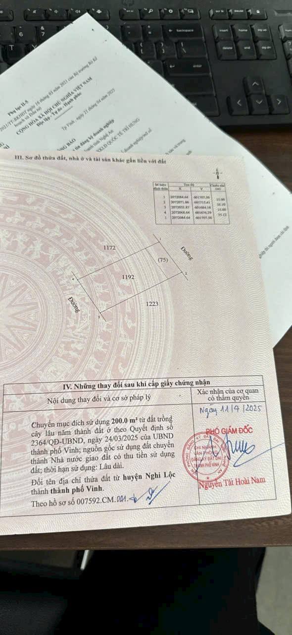 Đất Mặt Tiền Đường 24m Vinh Lộc, Nghệ An - 525m² Kinh Doanh/Đầu Tư