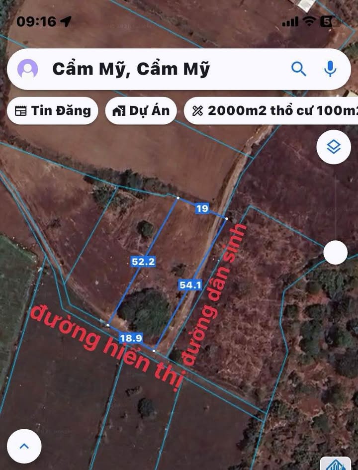 Đất nền Bảo Bình, Cẩm Mỹ 1000m² - Sổ đỏ chính chủ, tiềm năng sinh lời!