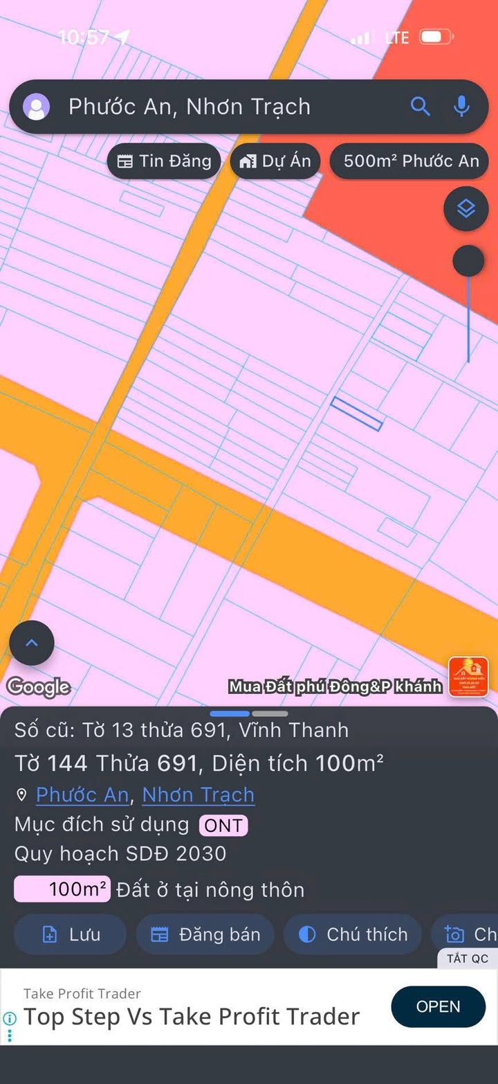 Đất Nền Vĩnh Thanh Nhơn Trạch 100m² - Sổ Đỏ Chính Chủ!
