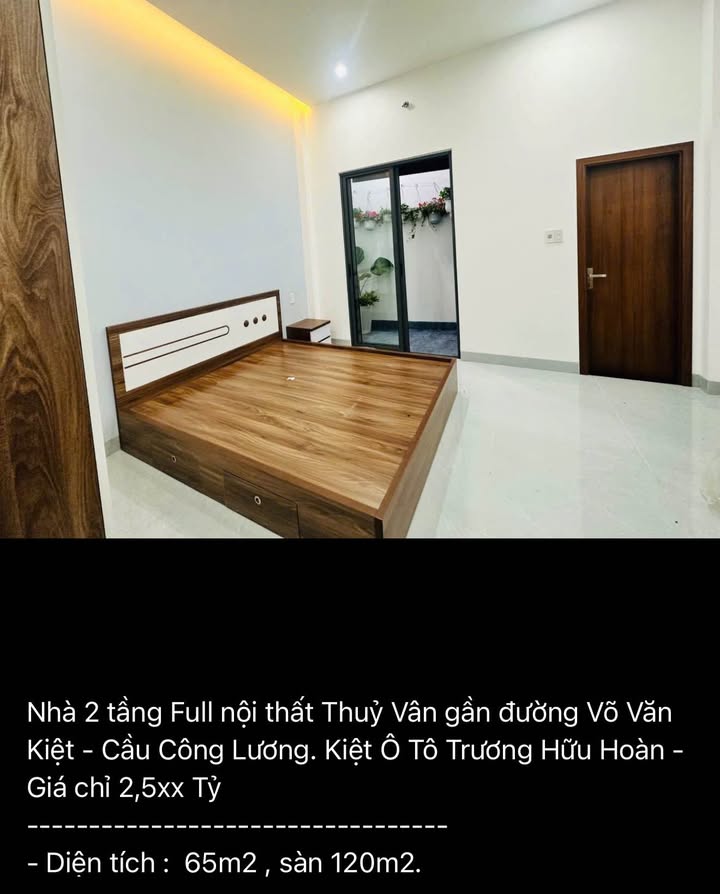 Nhà 2 Tầng Full Nội Thất Thủy Vân - 65m² - Giá 2.5 Tỷ