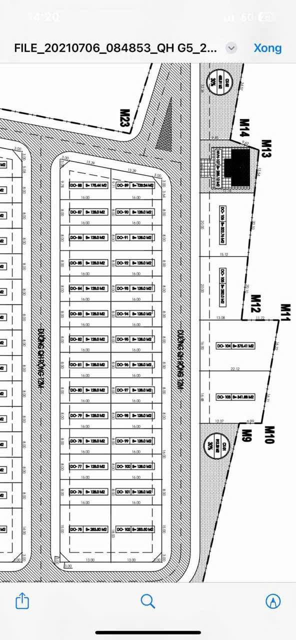 Đất nền Golden City 5 Vinh 128m² 55tr/m² - Sổ đỏ chính chủ