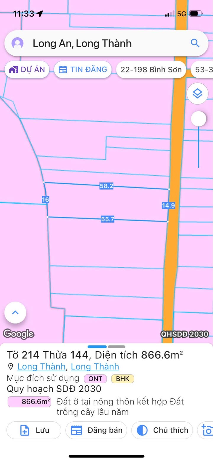 Đất nền Long An 866.6m² - Pháp lý rõ ràng, công chứng ngay!