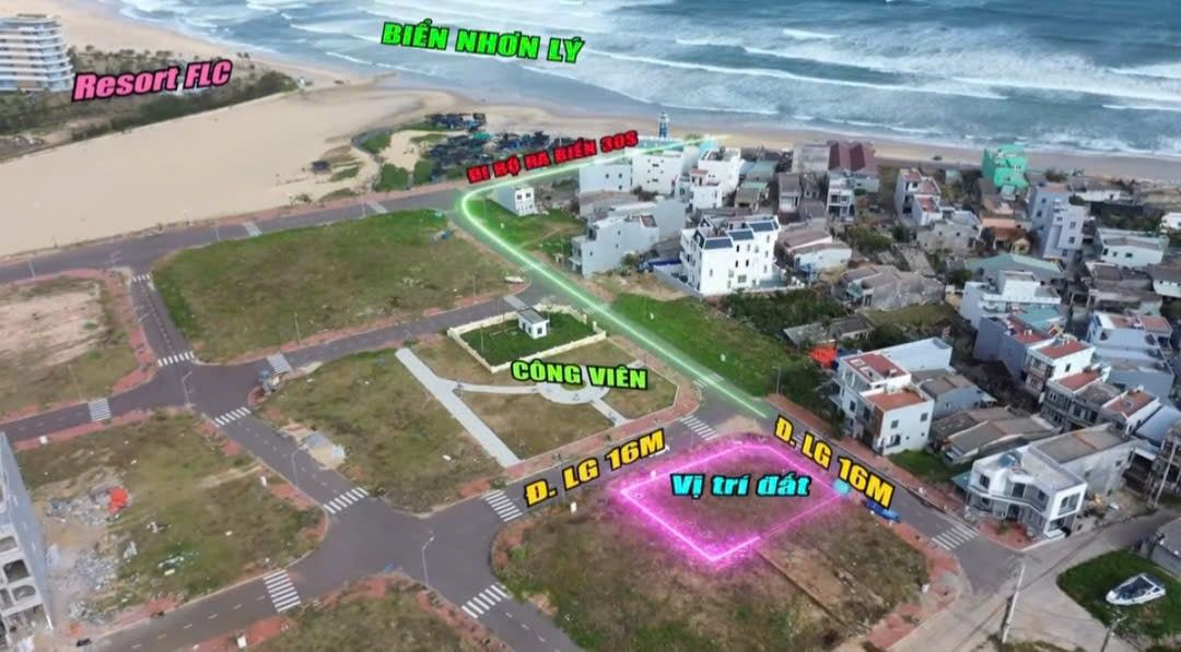 Đất Nền Góc 2 Mặt Tiền View Biển Nhơn Lý - 212m² Giá 6.5 Tỷ