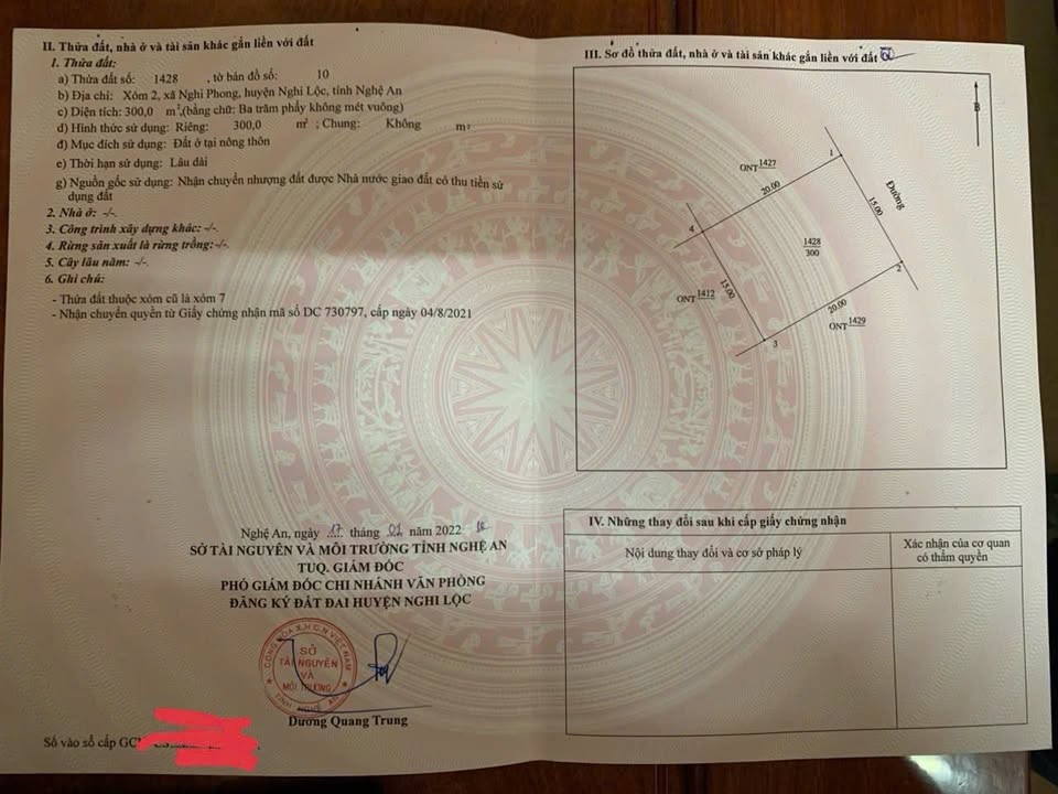 Đất nền Nghi Phong, Nghi Lộc 300m² - Xây dựng tự do!