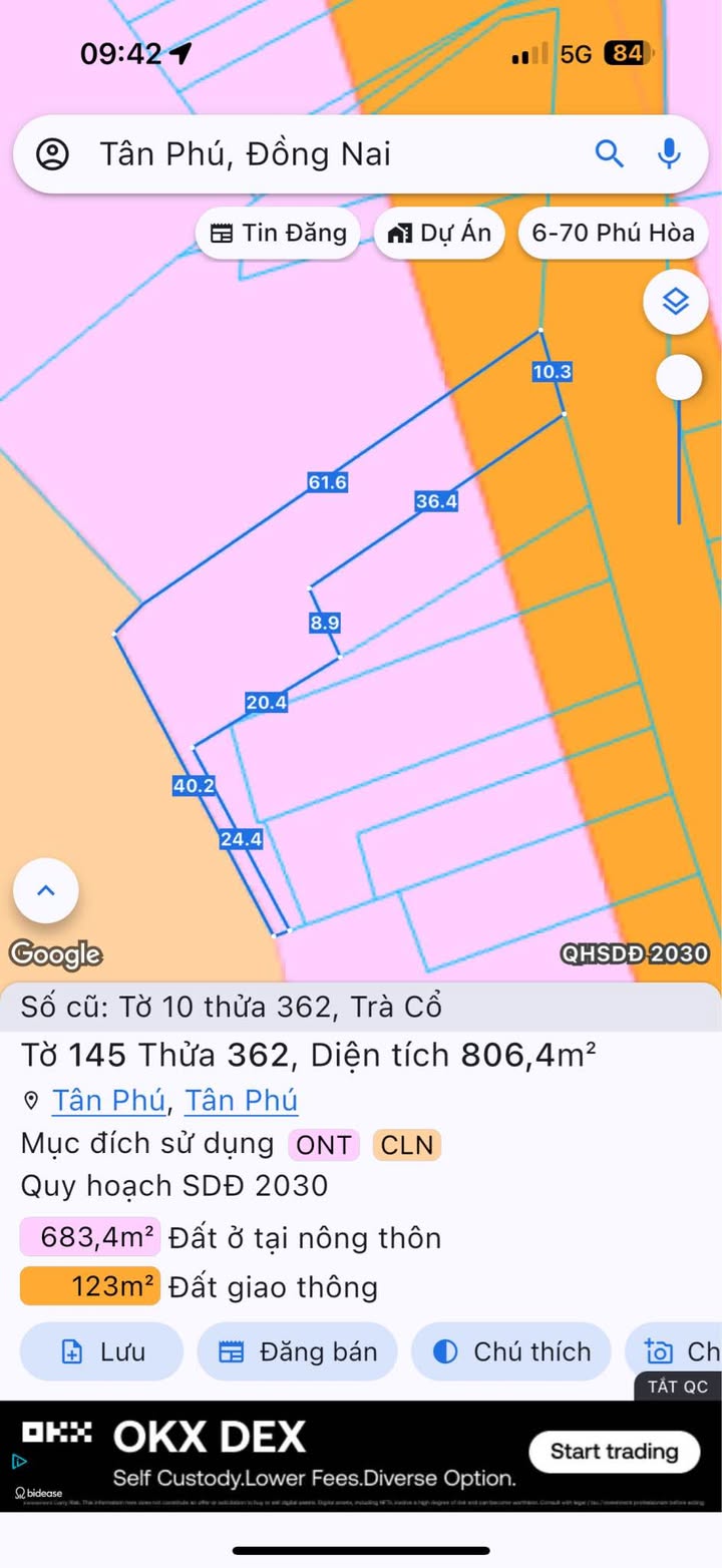 Đất nền Trà Cổ Tân Phú 806m² - Sổ đỏ chính chủ, tiềm năng sinh lời!