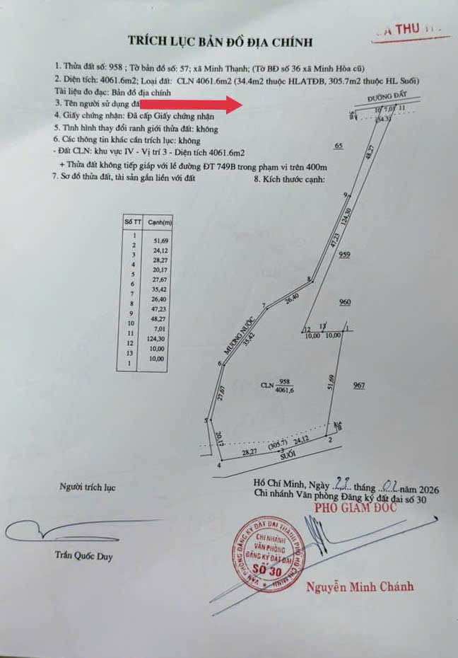 Đất vườn Minh Hoà, Dầu Tiếng 4000m² - 800 triệu, đầu tư tốt!