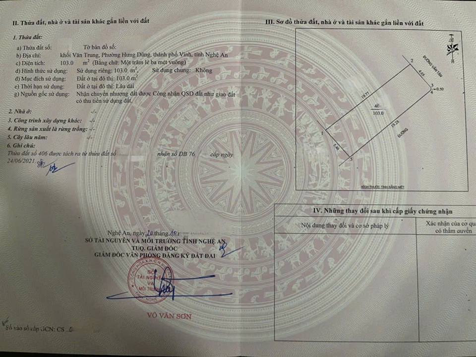 Đất nền Hưng Dũng, TP Vinh 103m² - Xây dựng tự do, kinh doanh sầm uất!