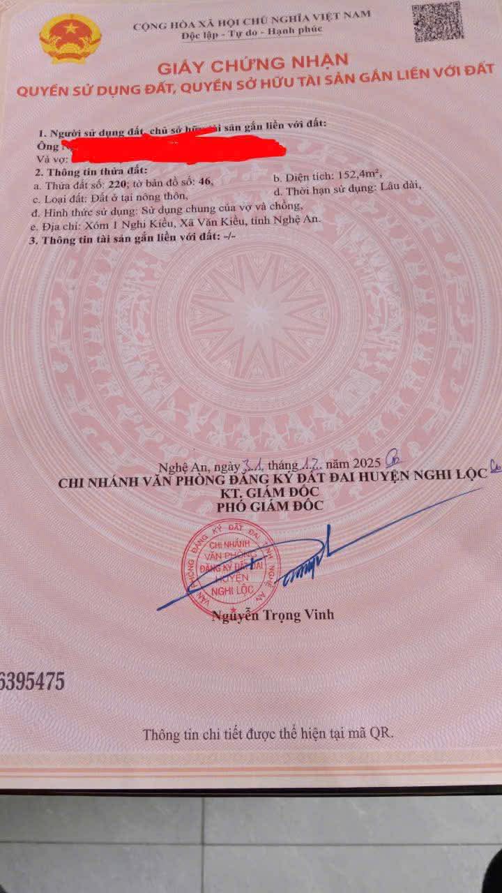 Đất Nền Nghi Kiều 152m² Gần KCN - Sổ Đỏ Thổ Cư, Giá Tốt