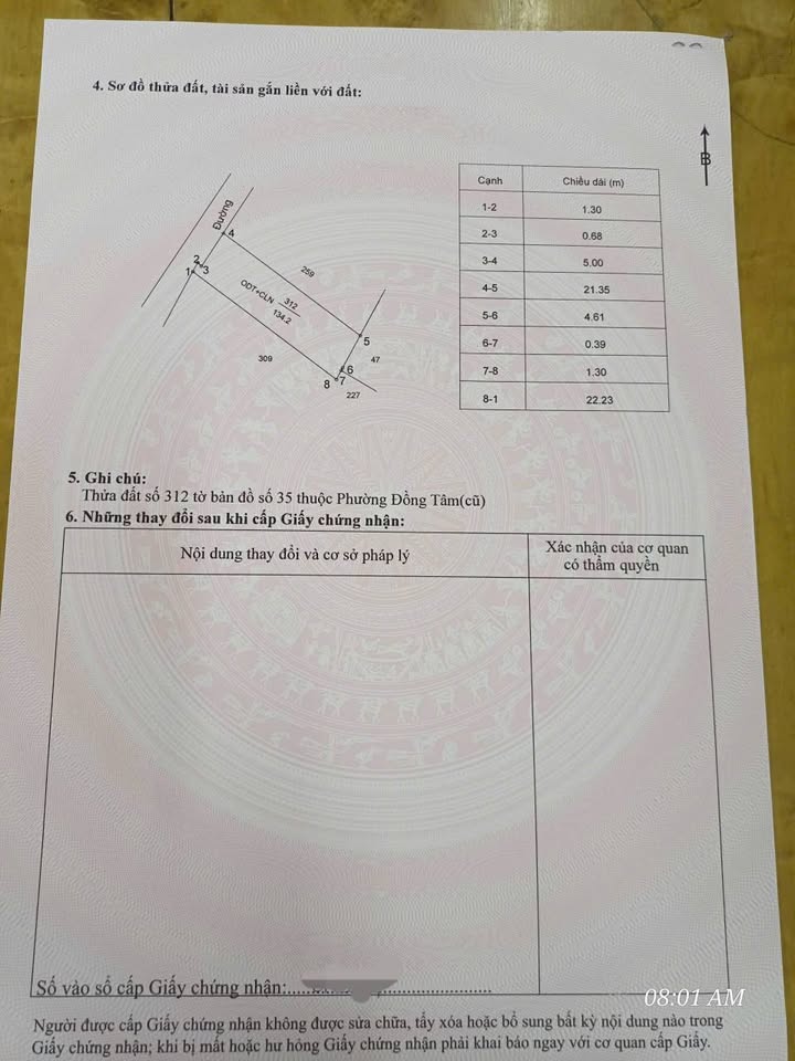 Đất nền Vĩnh Yên 134m² - Sổ đỏ chính chủ, ngõ thông thoáng!