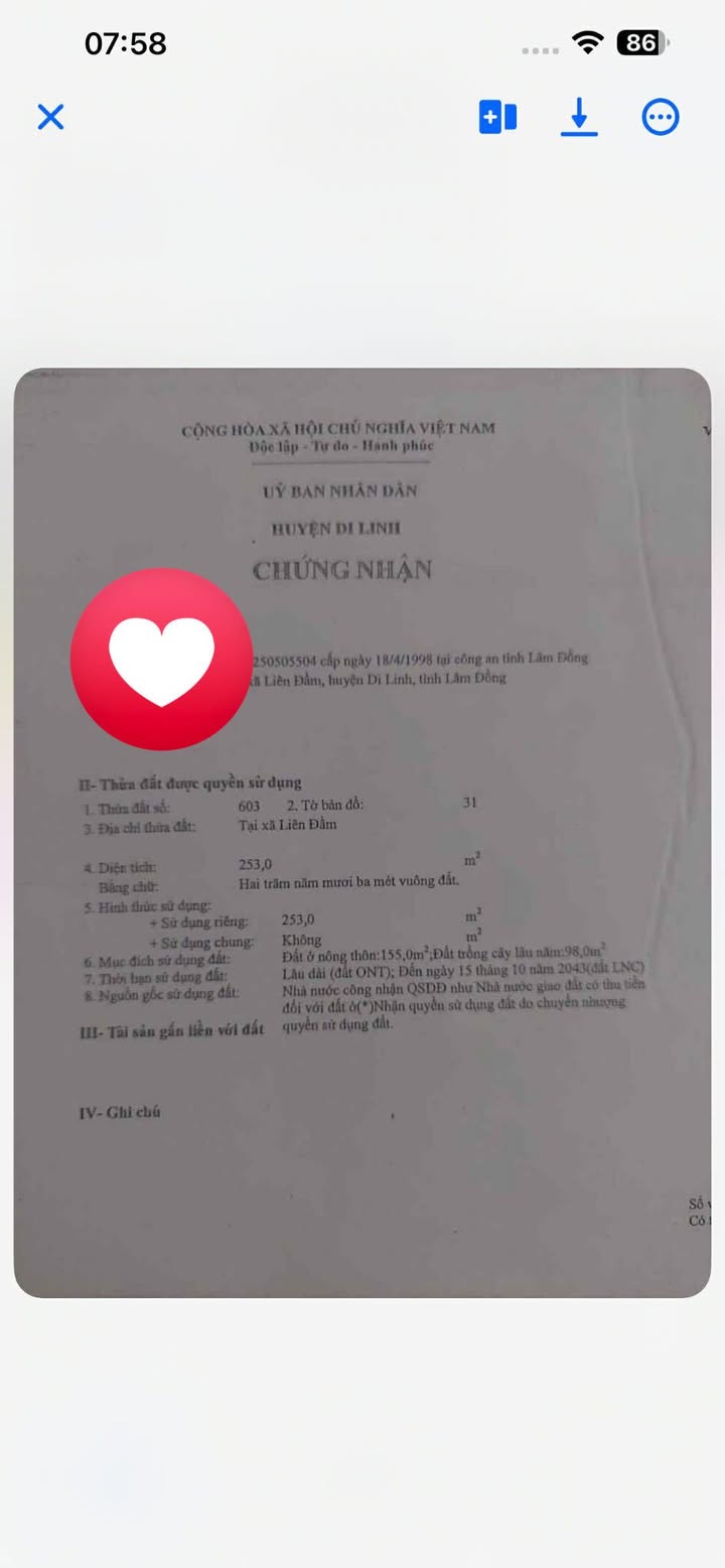 Đất nền Quốc lộ 20 Di Linh 486m² - Tiềm năng tăng giá vượt trội!