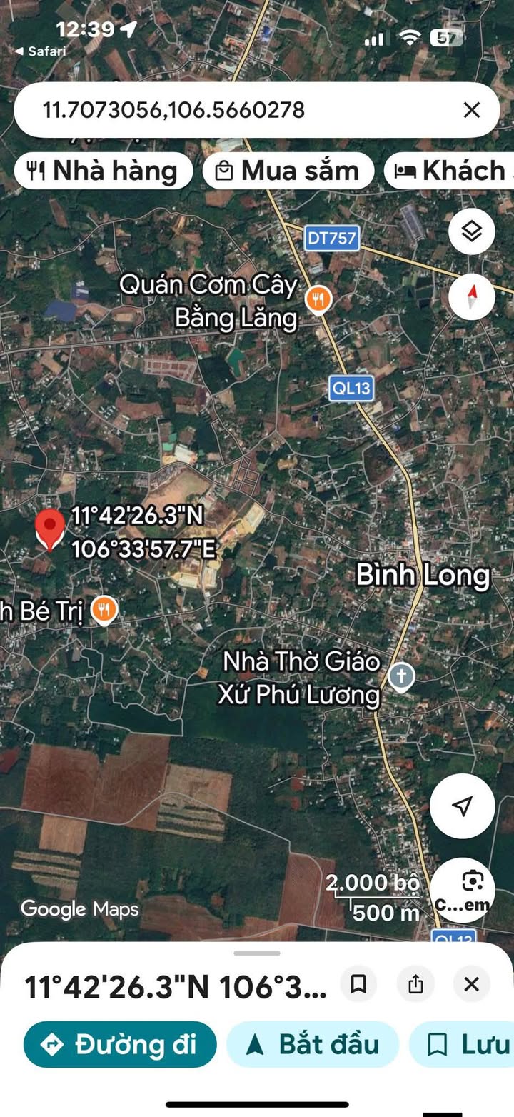Đất nền Bình Long 1700m² - 750 triệu, sổ đỏ chính chủ!