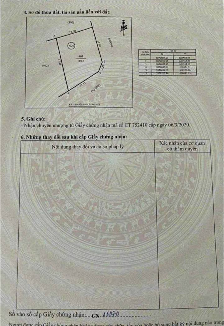 Đất nền Nghi Thu, TP Vinh 189m² – Sổ đỏ chính chủ, tiềm năng sinh lời