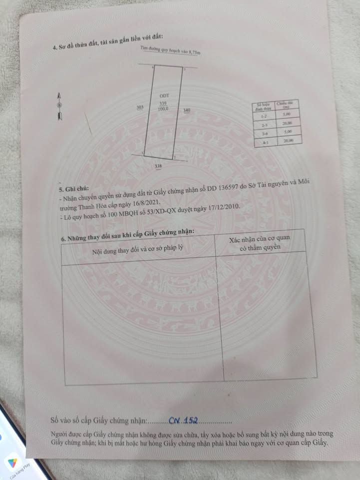 Bán Đất Nền 100m² Đường 47 Sầm Sơn - Sẵn Sổ Đỏ Thổ Cư