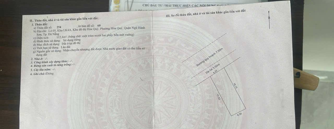 Đất nền Hòa Quý 112m² Đà Nẵng 5 tỷ - Xây dựng tự do, vị trí vàng!