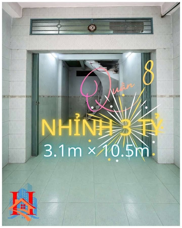 Nhà Q.8 29m² 3 tỷ - Sẵn sàng ở ngay, hẻm thông thoáng!