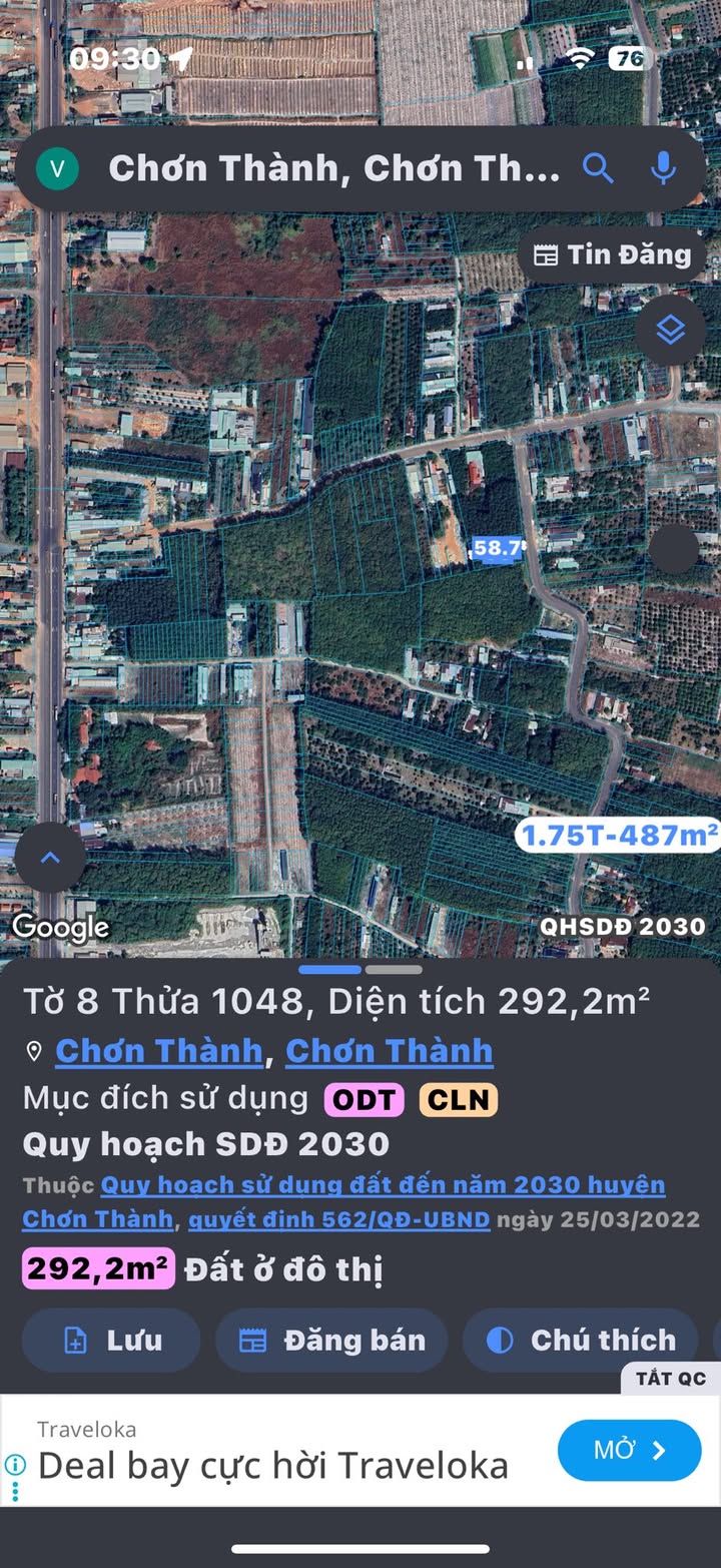 Đất nền Chơn Thành 300m² - Quy hoạch 2 mặt tiền, Sổ đỏ sẵn