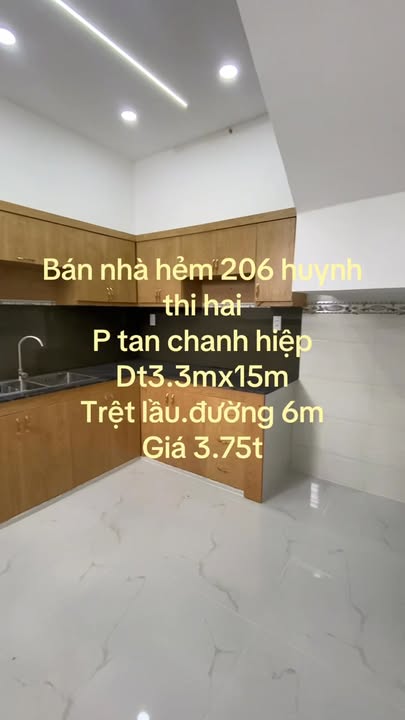 Nhà 2 Tầng Sổ Hồng Riêng Hẻm 206 Huynh Thi Hai, Q.3 - 3.75 Tỷ