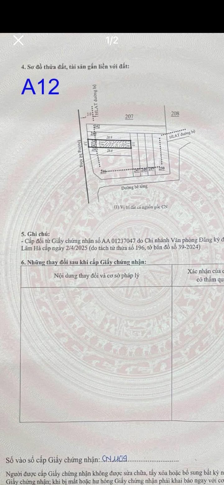 Đất nền Lâm Hà 100m² giá 350 triệu - Sổ hồng, thổ cư 100%