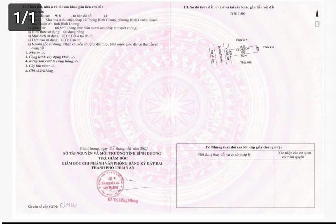 Đất Nền KDC Lê Phong Thuận An - 68m² Sổ Đỏ - Giá 2 Tỷ Tốt Nhất