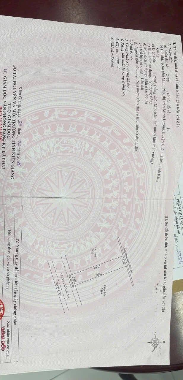 Đất nền KDC Hai Lai, Châu Thành, Kiên Giang - 125m² Thổ cư 100% - Chính chủ