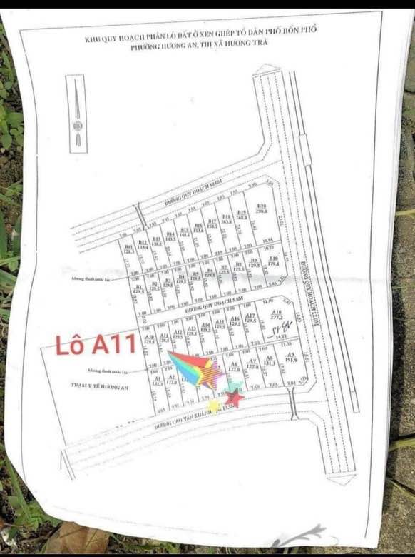 Đất nền KQH Bồn Phổ, Hương An, Huế 129.5m² - Đường to ô tô, giá tốt!