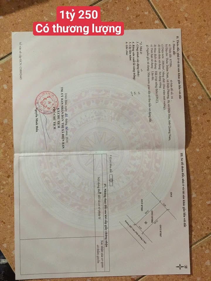 Bán Đất Nền Đôi 200m² Sát Chợ Triêm Nam, Tam Kỳ - Giá 1.25 Tỷ