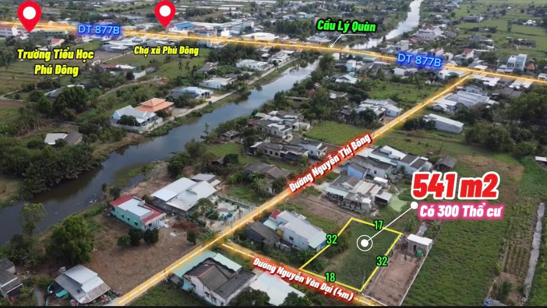 Đất nền Phú Đông, Tân Phú Đông 541m² - Sổ đỏ chính chủ, đường ô tô!