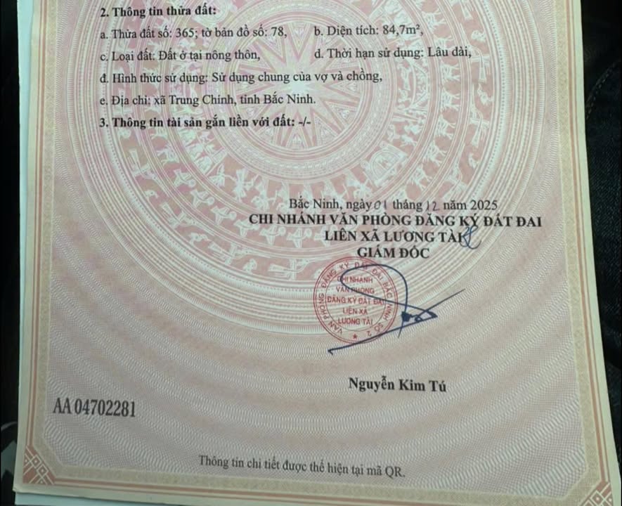 Đất nền Trung Chính, Lương Tài 84.7m² - Tiềm năng tăng giá!