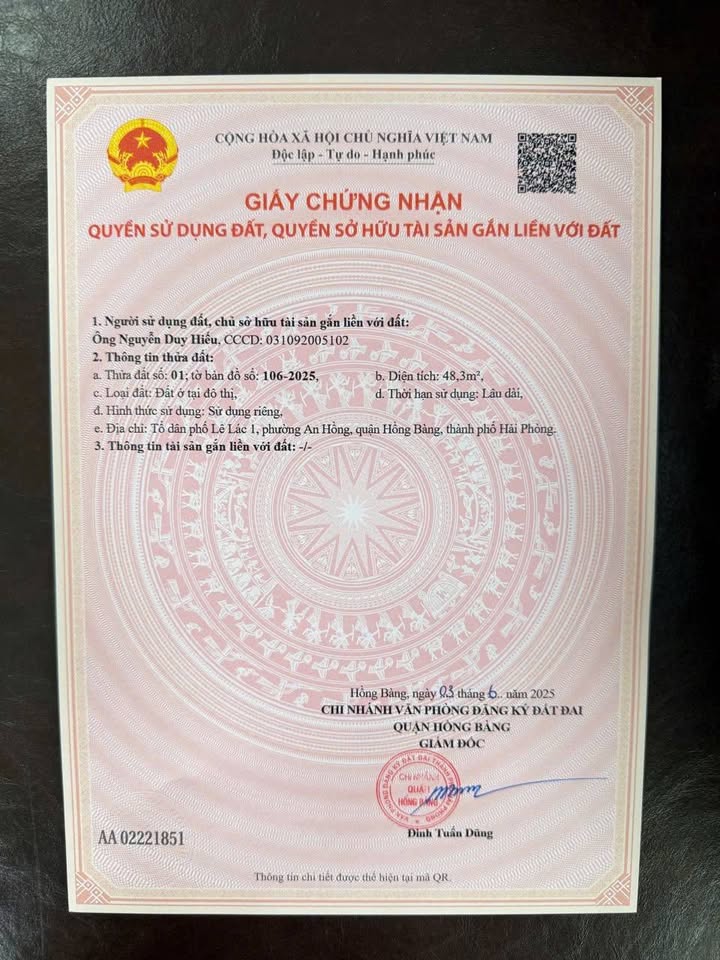 Đất nền An Hưng, Hồng Bàng 500 triệu - Sổ đỏ chính chủ!