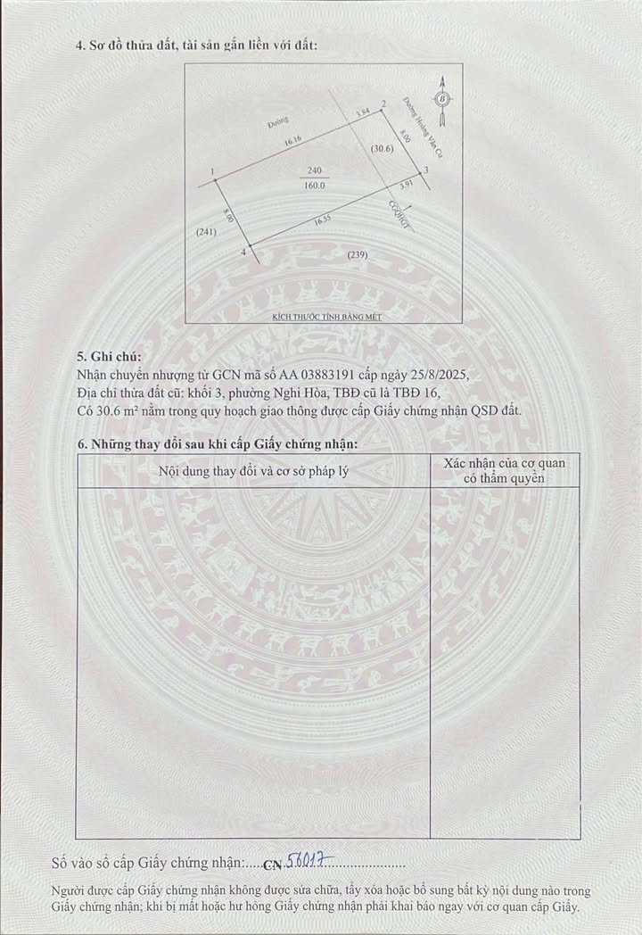 Đất Nền Hoàng Văn Cư Vinh 160m² - Tiềm Năng Tăng Giá Vượt Trội!