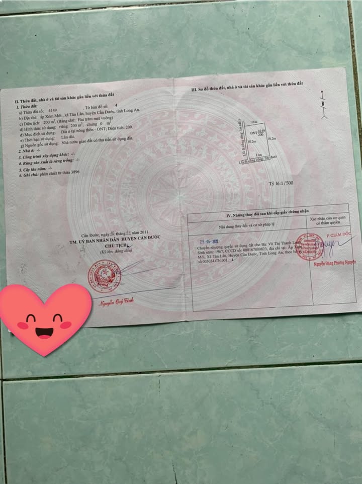 Đất nền Cần Đước Long An 200m² giá 900 triệu - Sổ đỏ chính chủ