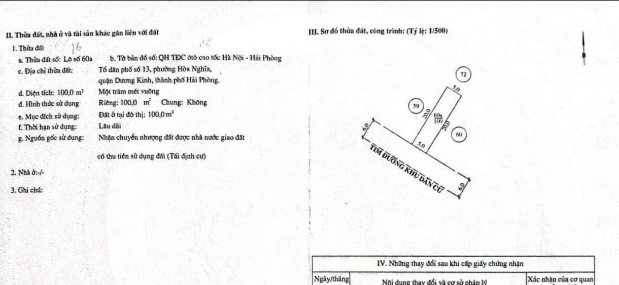 Đất Nền Dương Kinh 100m² - Tiềm năng tăng giá vượt trội!