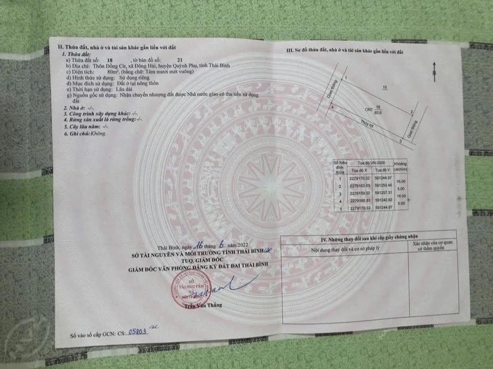 Đất nền Thôn Đồng Cừ, Đông Hải 80m² giá 800 triệu - Tiềm năng tăng giá!